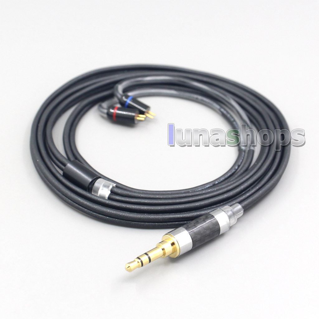 2.5mm 4.4mm Black 99% Pure PCOCC Earphone Cable For 0.78mm Flat Step JH Audio JH16 Pro JH11 Pro 5 6 7 BA Custom