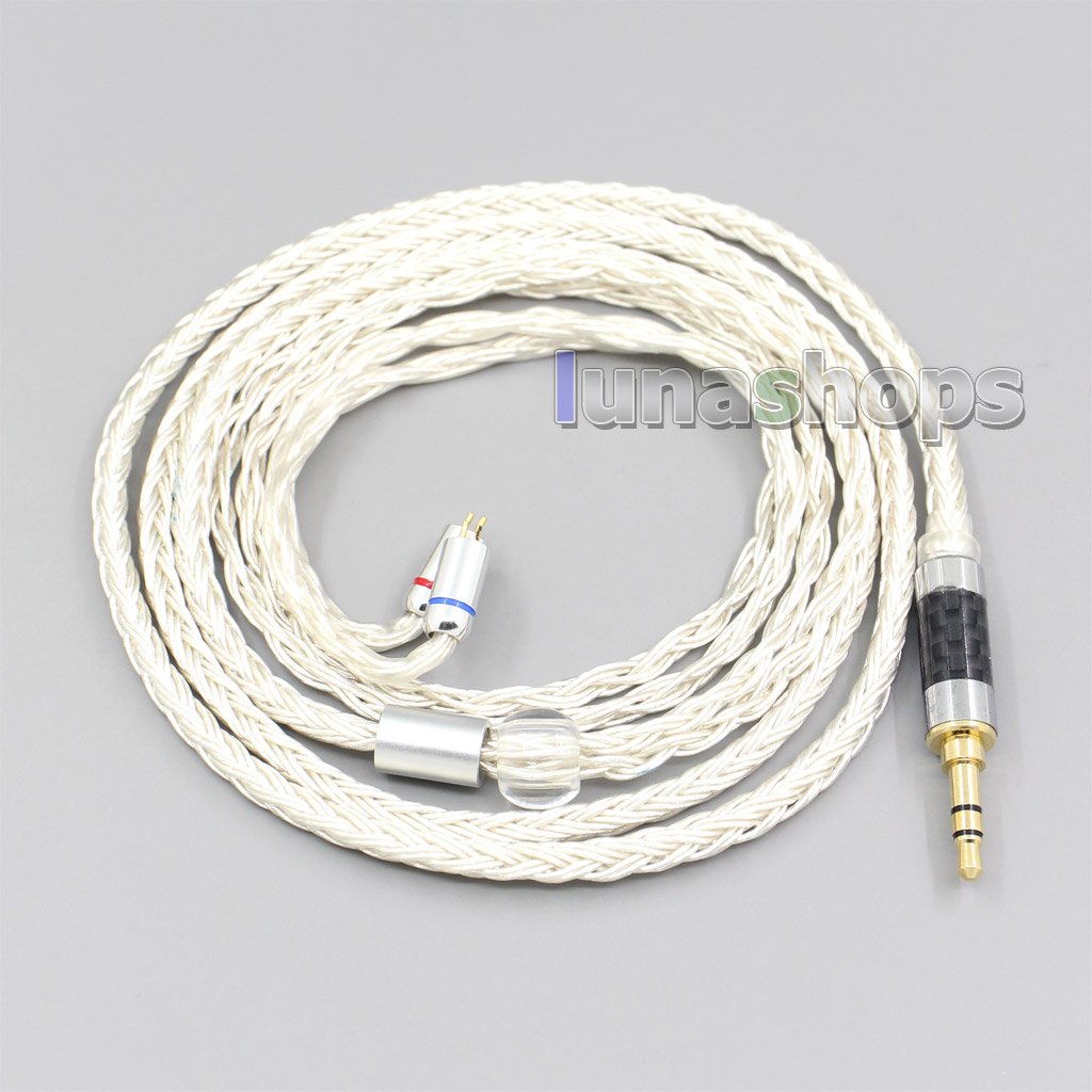 16 Core OCC Silver Plated Earphone Cable For 0.78mm Flat Step JH Audio JH16 Pro JH11 Pro 5 6 7 BA Custom
