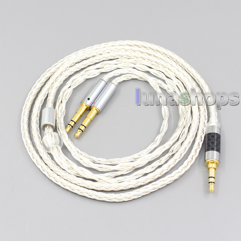 16 Core OCC Silver Plated Headphone Cable For Beyerdynamic T1 T5P II AMIRON HOME Denon AH-D600 AH-D7100