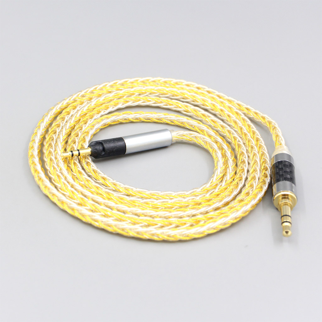 8 Core Silver Gold Plated Braided Earphone Cable For Sennheiser HD598se HD559 hd569 hd579 hd599 hd558 hd518