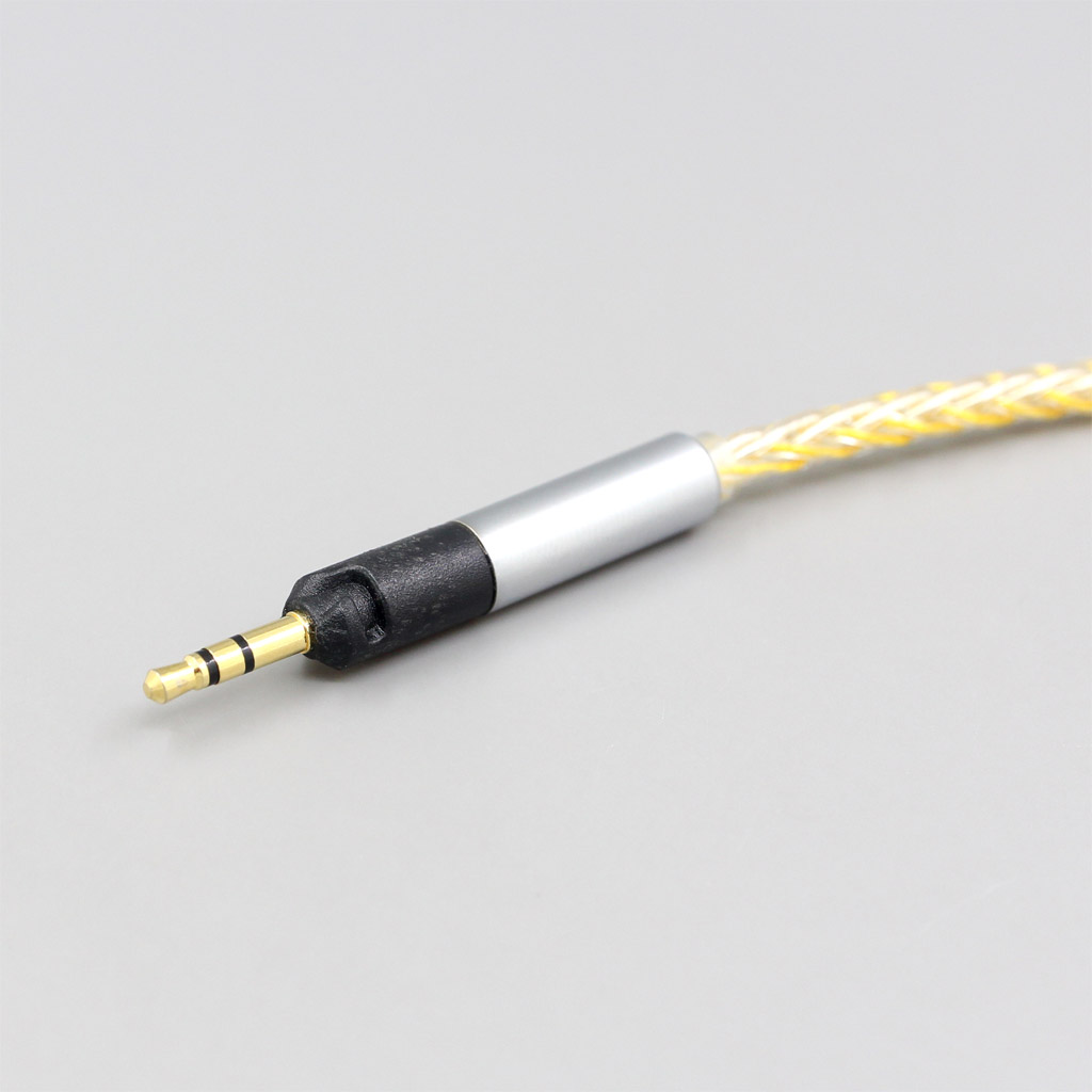 8 Core Silver Gold Plated Braided Earphone Cable For Sennheiser HD598se HD559 hd569 hd579 hd599 hd558 hd518