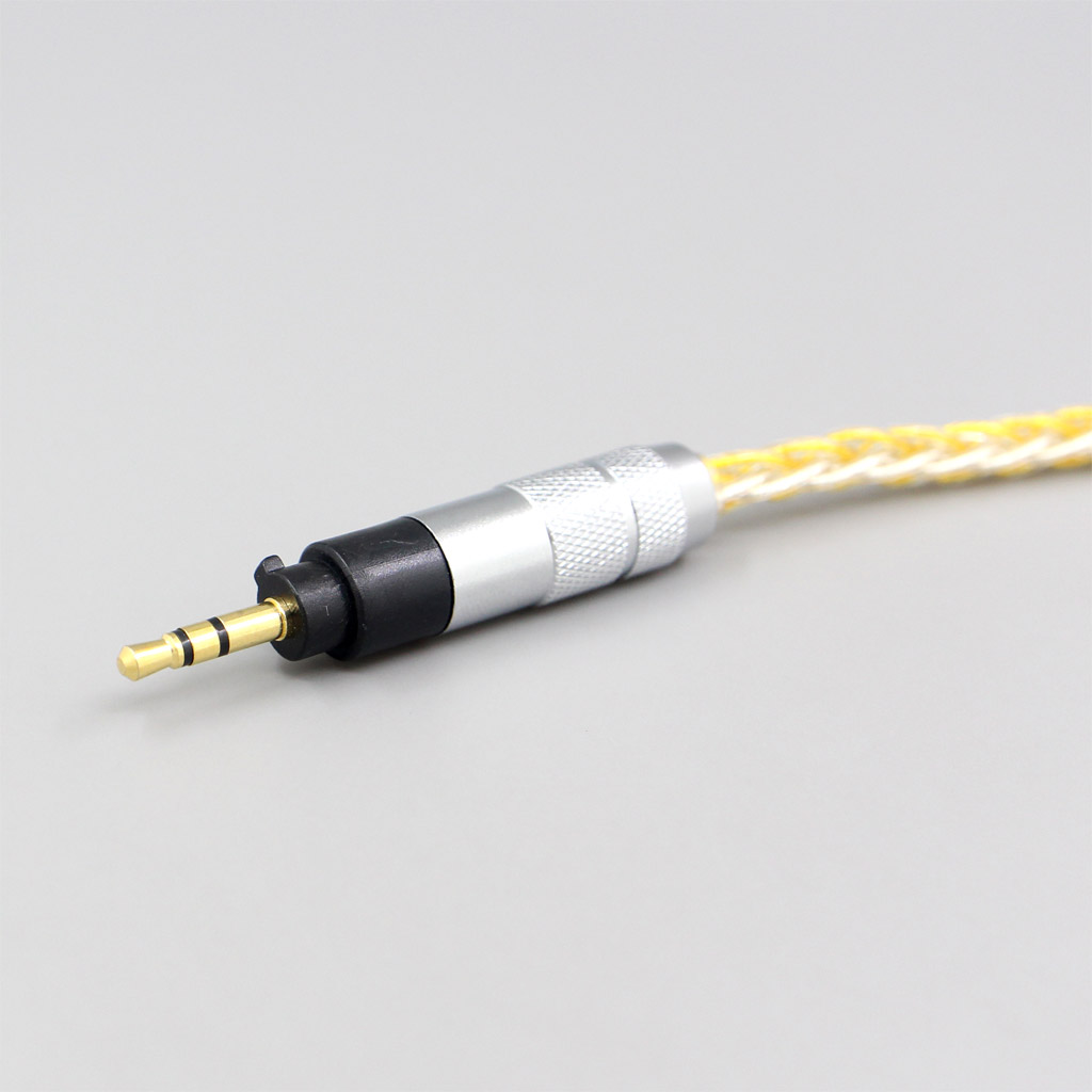 8 Core Silver Gold Plated Braided Earphone Cable For Sennheiser Urbanite XL On Over Ear Headphone