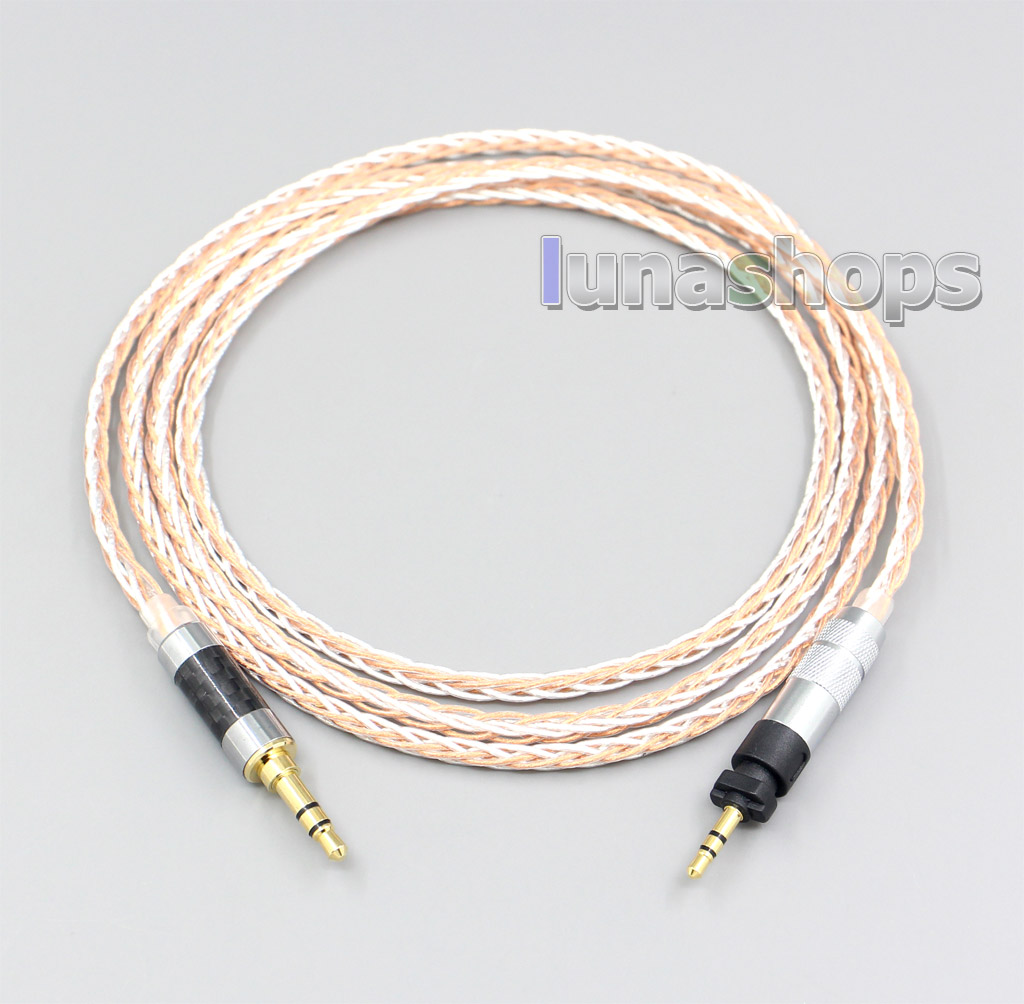 XLR 6.5mm 4.4mm 2.5mm 800 Wires Silver + OCC Headphone Cable For Shure SRH840 SRH940 SRH440 SRH750DJ Philips SHP9000 SHP8900