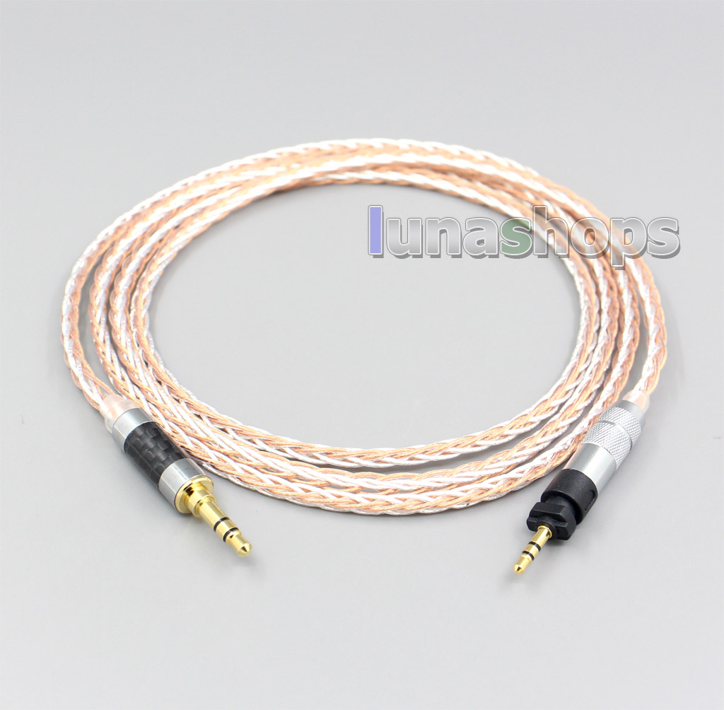 XLR 6.5mm 4.4mm 2.5mm 800 Wires Silver + OCC Headphone Cable For Shure SRH840 SRH940 SRH440 SRH750DJ Philips SHP9000 SHP8900
