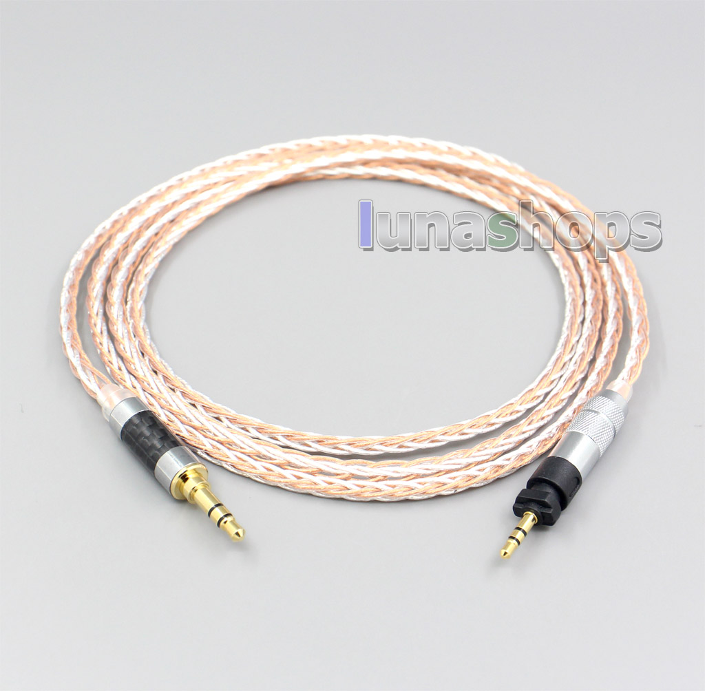 XLR 6.5mm 4.4mm 2.5mm 800 Wires Silver + OCC Headphone Cable For Shure SRH840 SRH940 SRH440 SRH750DJ Philips SHP9000 SHP8900