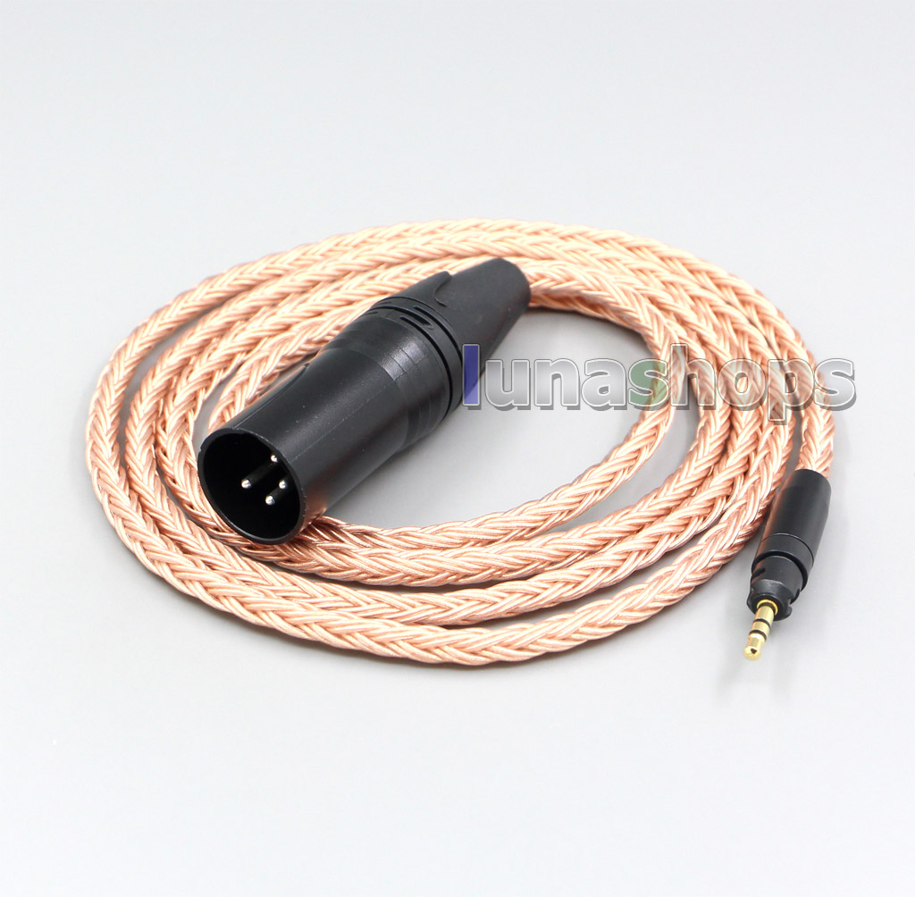 XLR 3 4 Pole 6.5mm 16 Core 99% 7N OCC Earphone Cable For Ultrasone Performance 820 880 Signature DXP PRO STUDIO