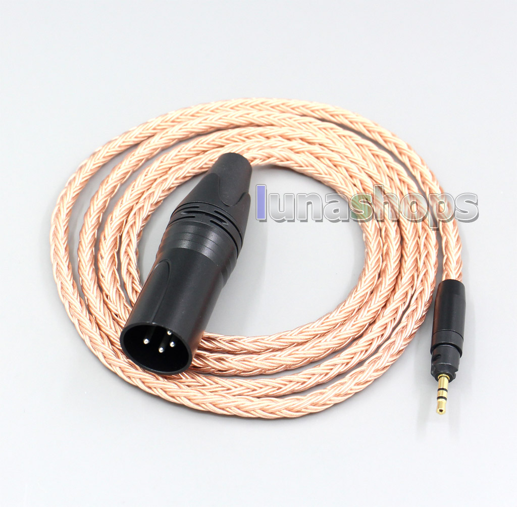 XLR 3 4 Pole 6.5mm 16 Core 99% 7N OCC Earphone Cable For Ultrasone Performance 820 880 Signature DXP PRO STUDIO