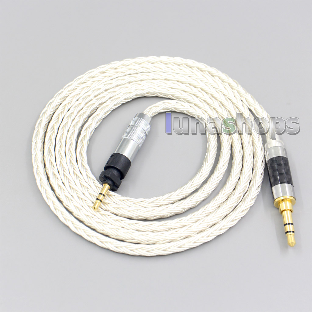 16 Core OCC Silver Plated Headphone Earphone Cable For Shure SRH840 SRH940 SRH440 SRH750DJ Philips SHP9000 SHP8900