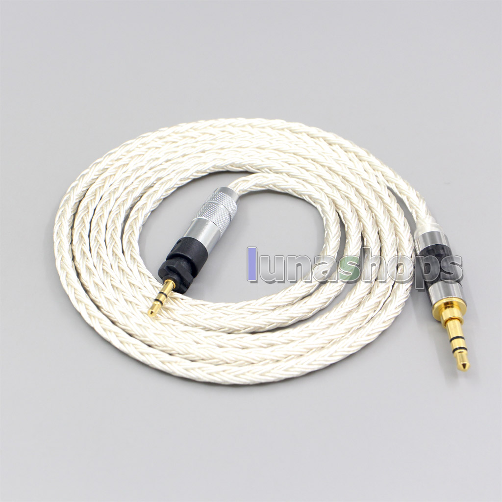 16 Core OCC Silver Plated Headphone Earphone Cable For Shure SRH840 SRH940 SRH440 SRH750DJ Philips SHP9000 SHP8900