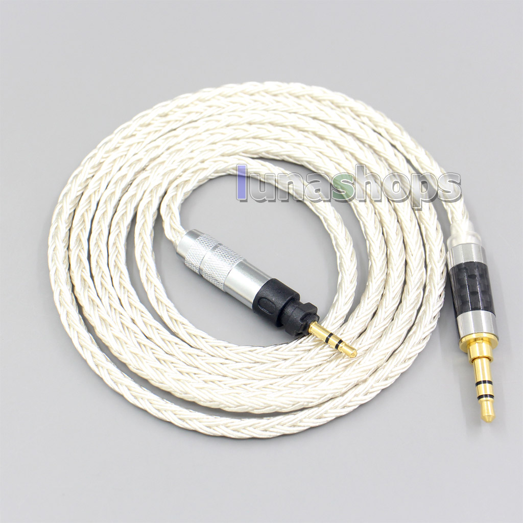 16 Core OCC Silver Plated Headphone Earphone Cable For Shure SRH840 SRH940 SRH440 SRH750DJ Philips SHP9000 SHP8900