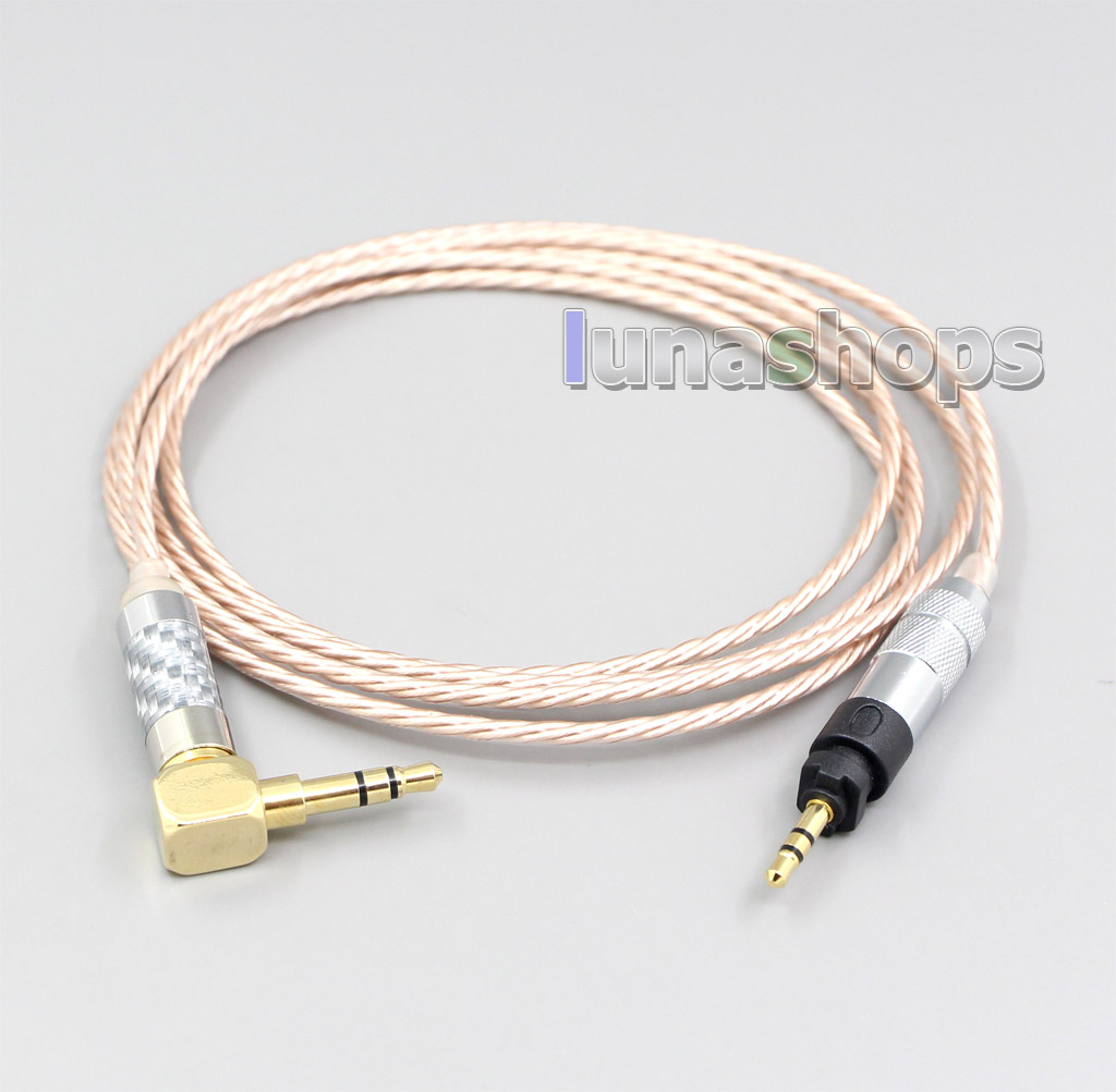 Hi-Res Brown XLR 3.5mm 2.5mm 4.4mm Earphone Cable For Shure SRH840 SRH940 SRH440 SRH750DJ Philips SHP9000 SHP8900