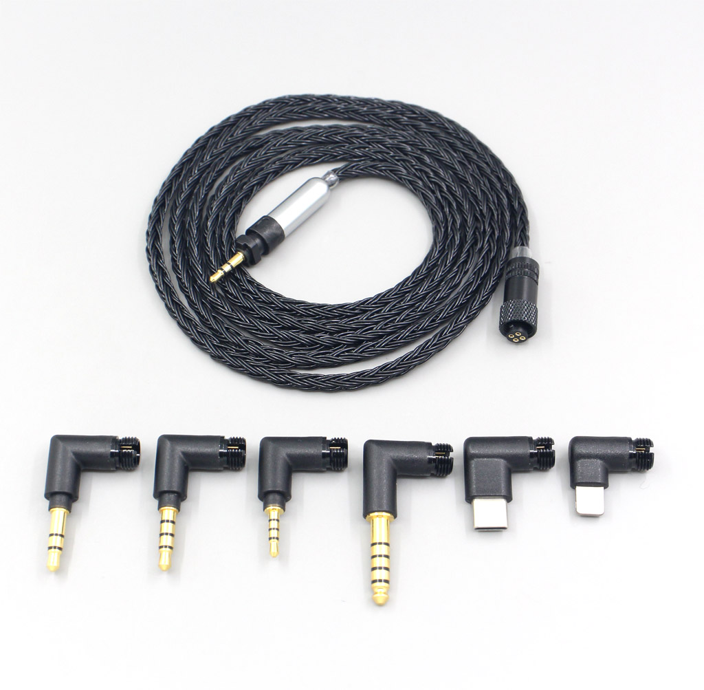 16 Core Black OCC Awesome All In 1 Plug Earphone Cable For Shure SRH840 SRH940 SRH440 SRH750DJ Philips SHP9000 SHP8900