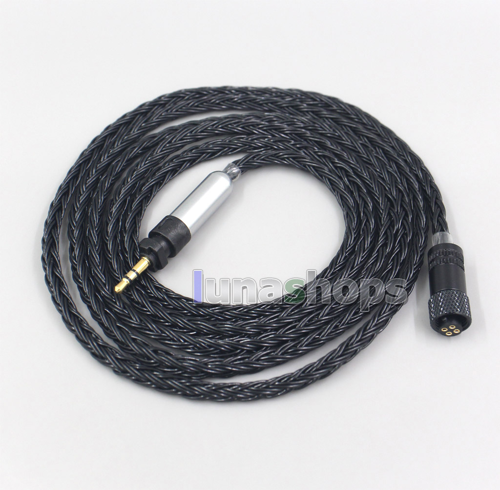 16 Core Black OCC Awesome All In 1 Plug Earphone Cable For Shure SRH840 SRH940 SRH440 SRH750DJ Philips SHP9000 SHP8900
