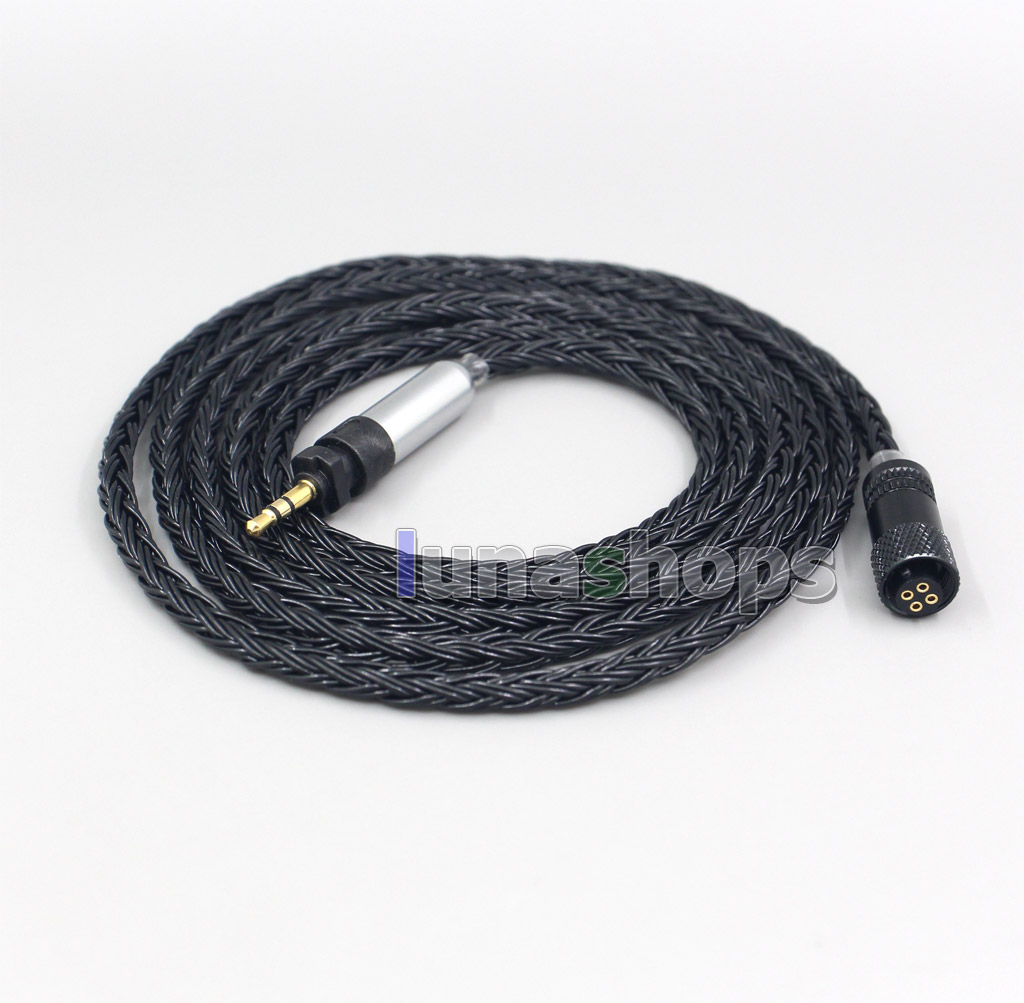 16 Core Black OCC Awesome All In 1 Plug Earphone Cable For Shure SRH840 SRH940 SRH440 SRH750DJ Philips SHP9000 SHP8900