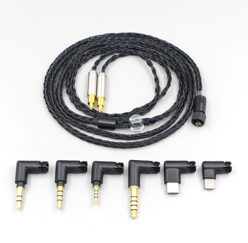 16 Core Black OCC Awesome All In 1 Plug Earphone Cable For Audio Technica ATH-ADX5000 MSR7b 770H 990H ESW950 SR9 ES750 ESW990