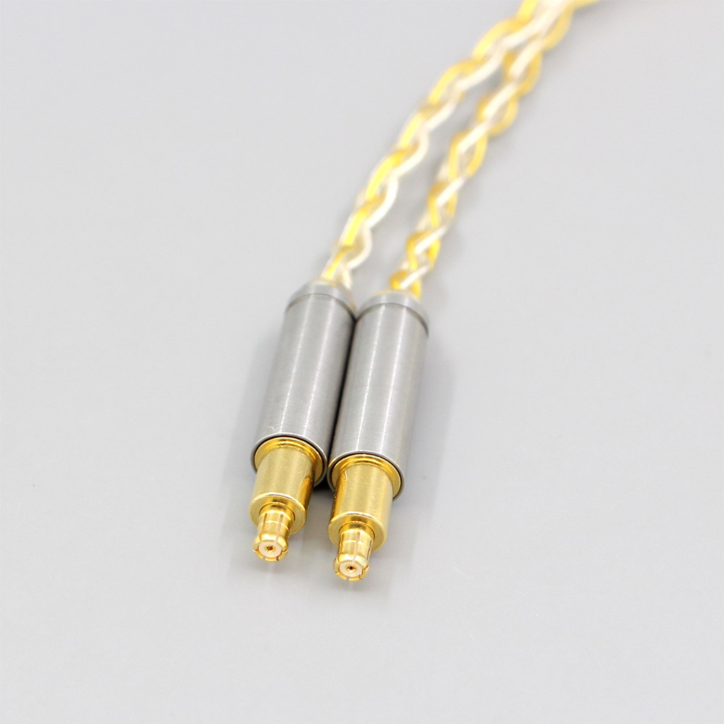 8 Core OCC Silver Gold Plated Braided Earphone Cable For Audio Technica ATH-ADX5000 ATH-MSR7b 770H 990H A2DC