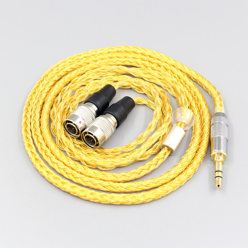 16 Core OCC Gold Plated Braided Earphone Cable For Mr Speakers Alpha Dog Ether C Flow Mad Dog AEON Headphone