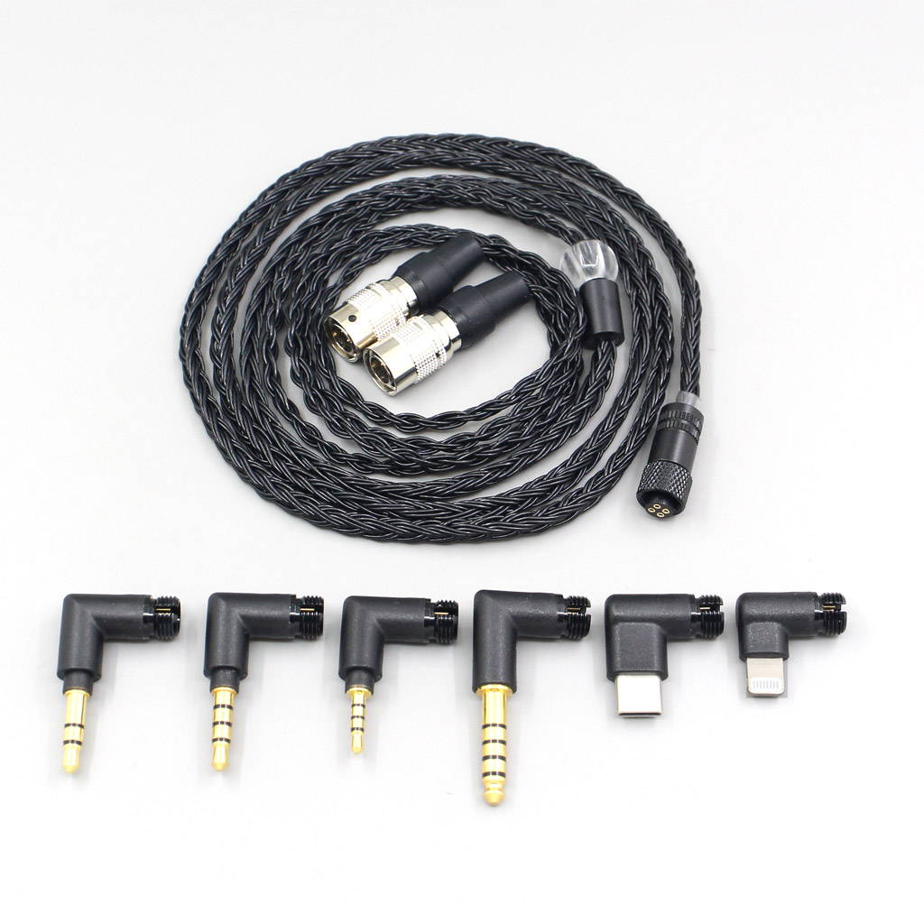 16 Core Black OCC Awesome All In 1 Plug Earphone Cable For Mr Speakers Alpha Dog Ether C Flow Mad Dog AEON