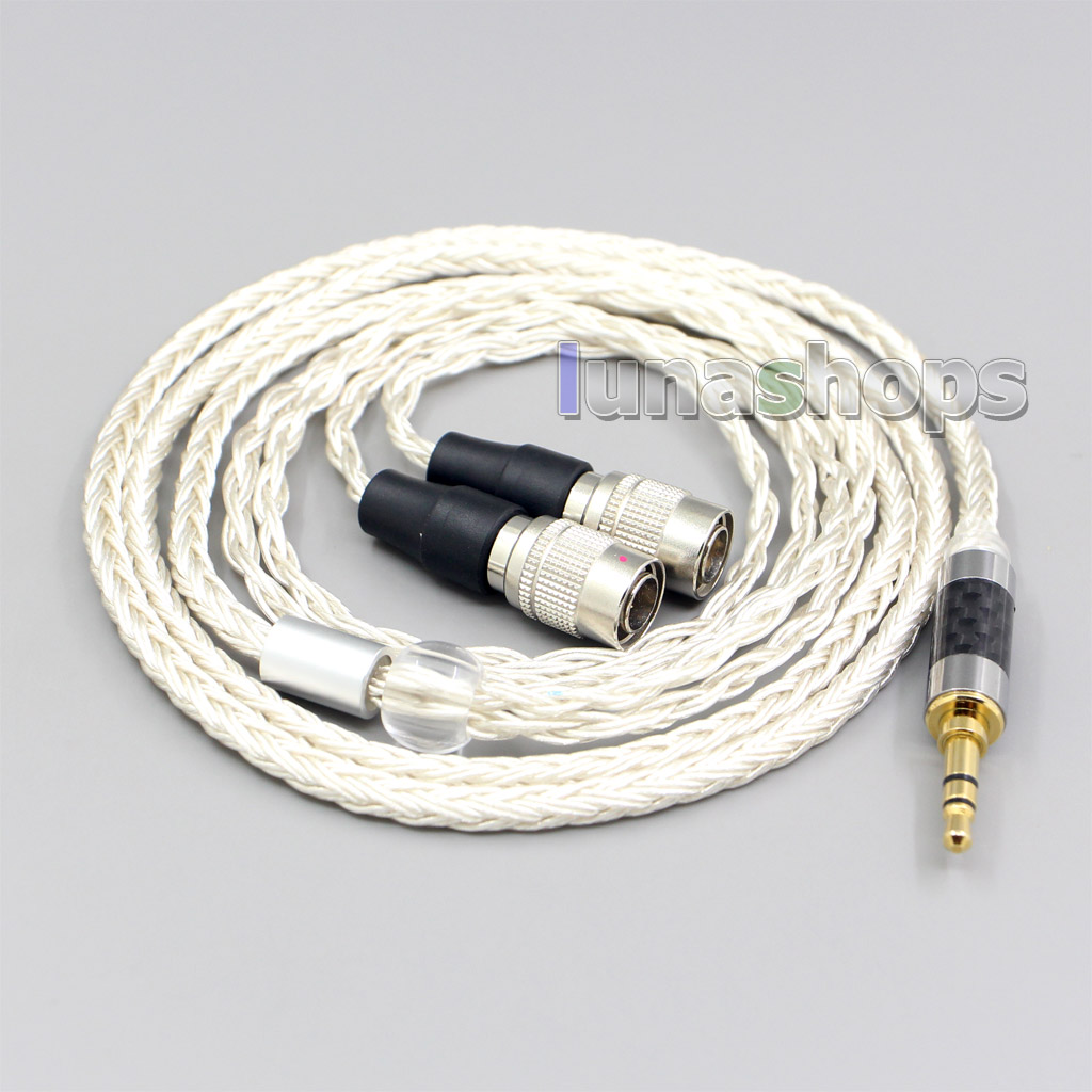 16 Core OCC Silver Plated Earphone Cable For Mr Speakers Alpha Dog Ether C Flow Mad Dog AEON Headphone