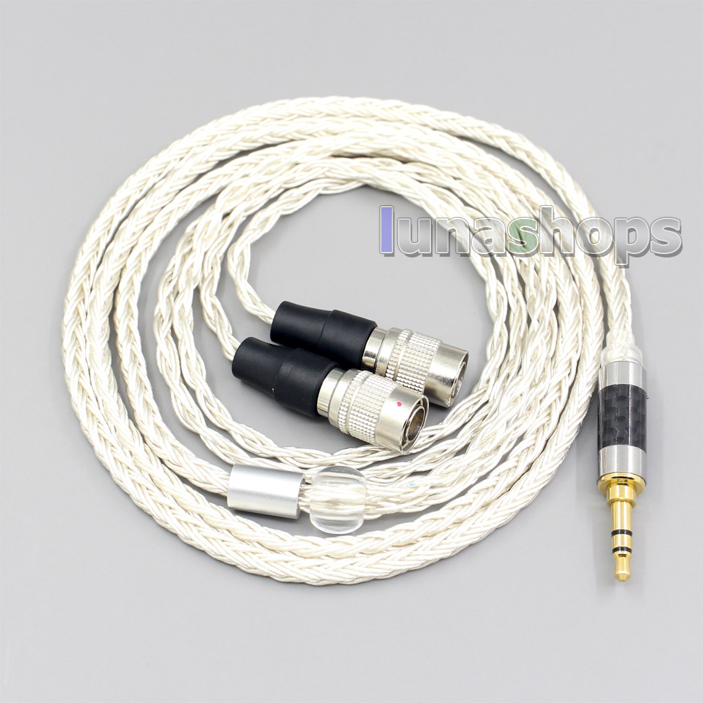 16 Core OCC Silver Plated Earphone Cable For Mr Speakers Alpha Dog Ether C Flow Mad Dog AEON Headphone