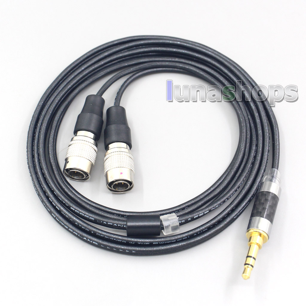 2.5mm 4.4mm XLR 3.5mm Black 99% Pure PCOCC Earphone Cable For Mr Speakers Alpha Dog Ether C Flow Mad Dog AEON