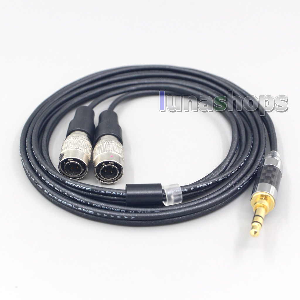 2.5mm 4.4mm XLR 3.5mm Black 99% Pure PCOCC Earphone Cable For Mr Speakers Alpha Dog Ether C Flow Mad Dog AEON