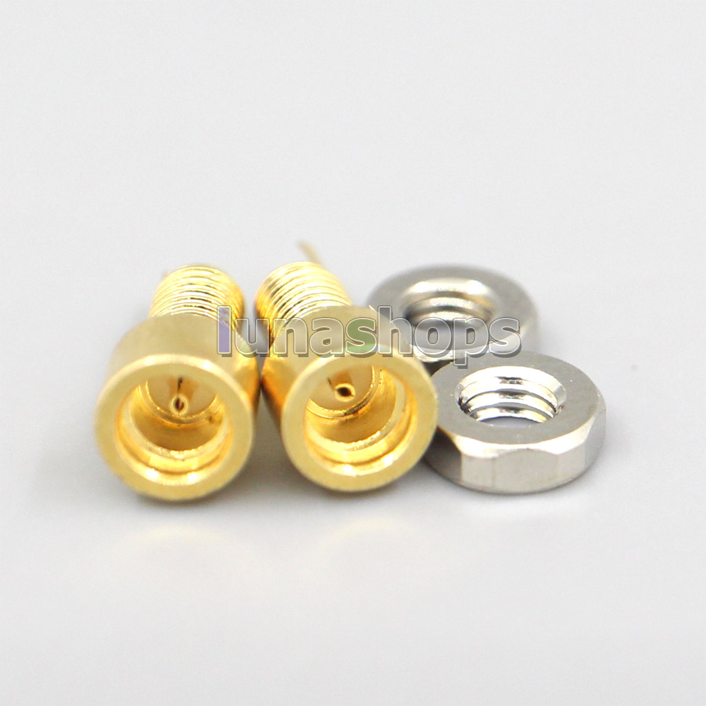 1pair Gold Plated Beryllium Copper MMCX Female Solder Wire Connector DIY Long Short Audio Plug Adapter