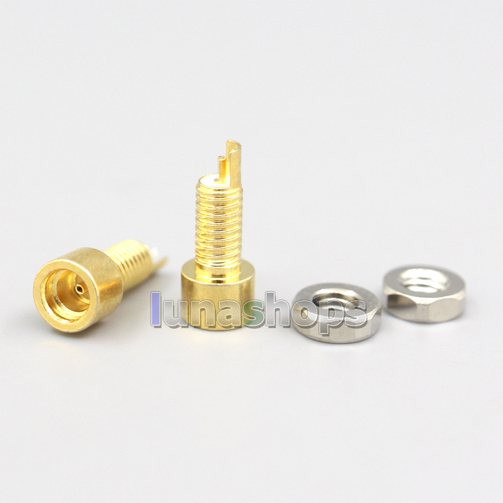 1pair Gold Plated Beryllium Copper MMCX Female Solder Wire Connector DIY Long Short Audio Plug Adapter