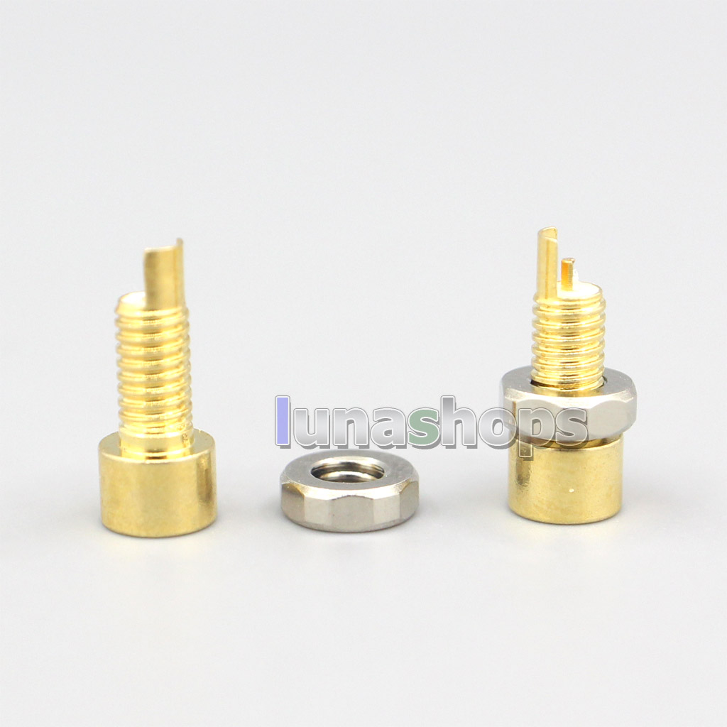 1pair Gold Plated Beryllium Copper MMCX Female Solder Wire Connector DIY Long Short Audio Plug Adapter