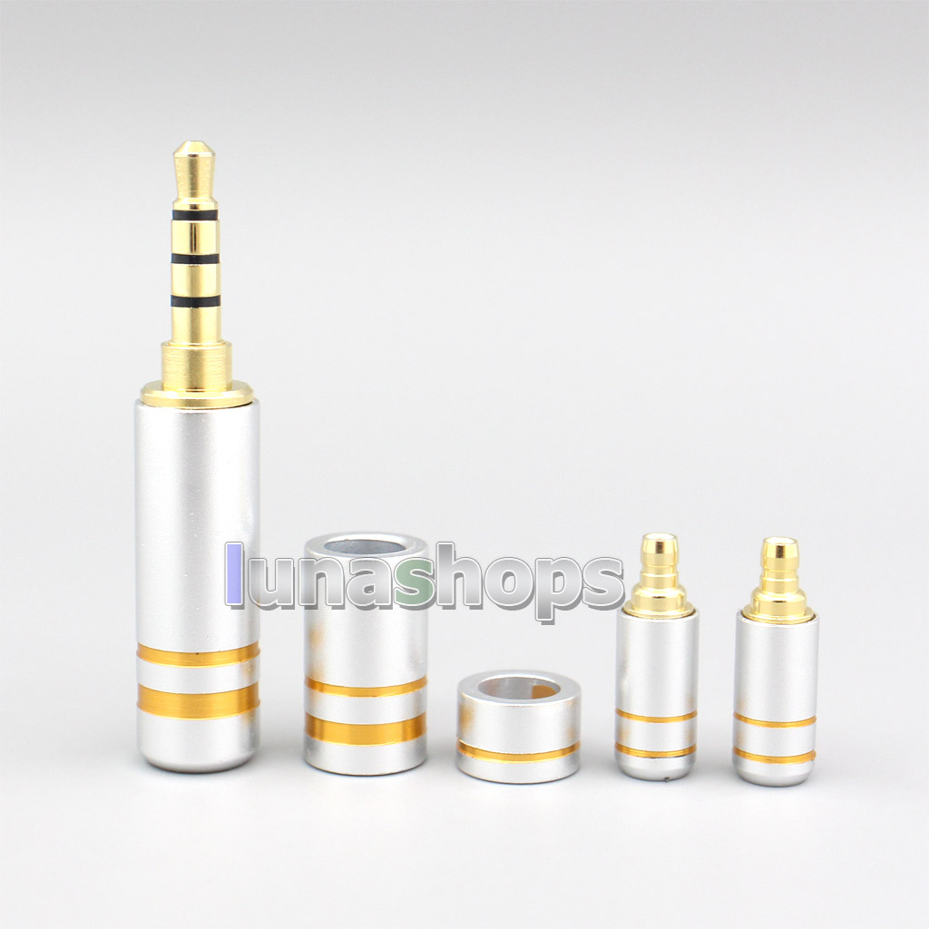 High Quality Aluminum Housing 3.5mm 2.5mm 4.4mm + Splitter + Slider + 1655CU Pins Kits Male Custom DIY Adapter Plugs