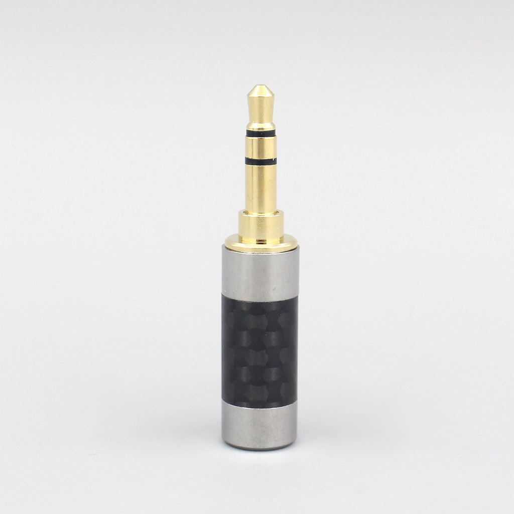 Black Silver Carbon 3.5mm 2.5mm 4.4mm Balanced TRRS Plug adapter For DIY Repair Custom Earphone Headphone Cable