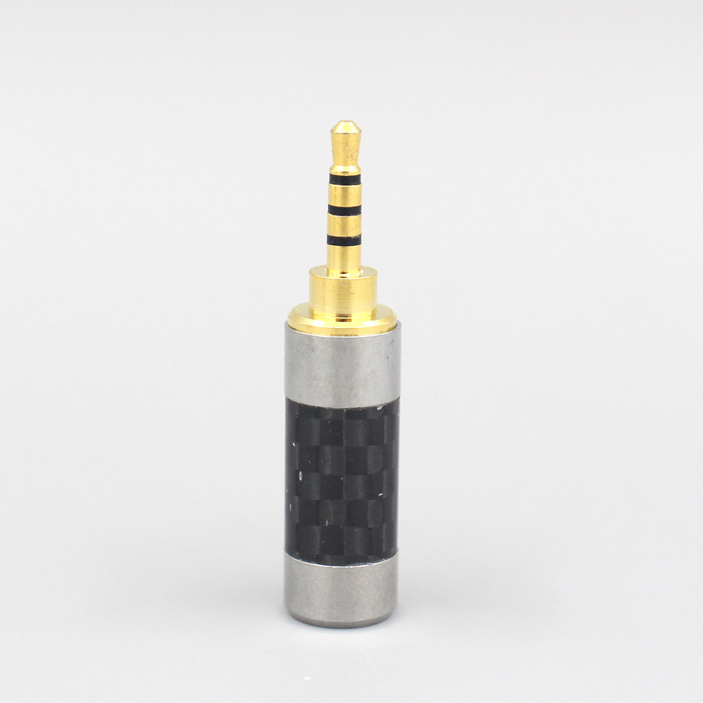 Black Silver Carbon 3.5mm 2.5mm 4.4mm Balanced TRRS Plug adapter For DIY Repair Custom Earphone Headphone Cable