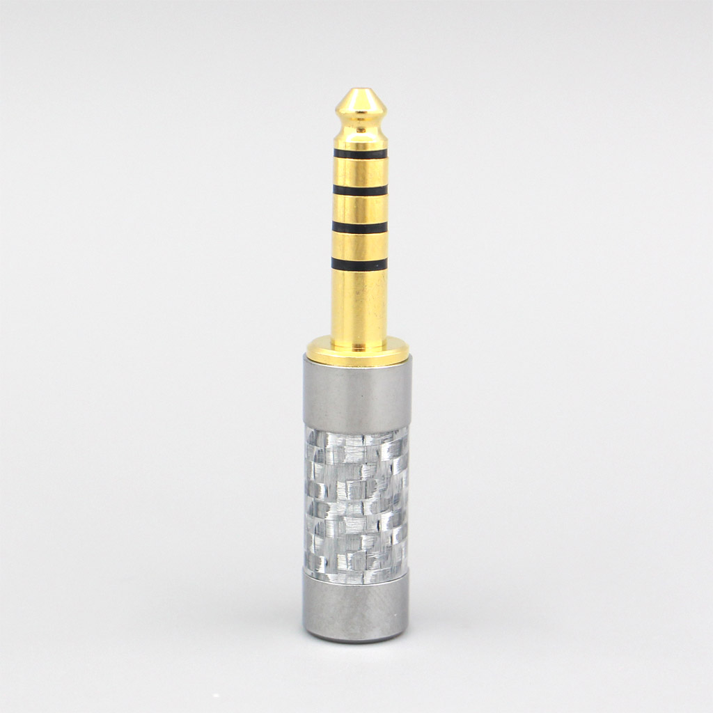 Black Silver Carbon 3.5mm 2.5mm 4.4mm Balanced TRRS Plug adapter For DIY Repair Custom Earphone Headphone Cable