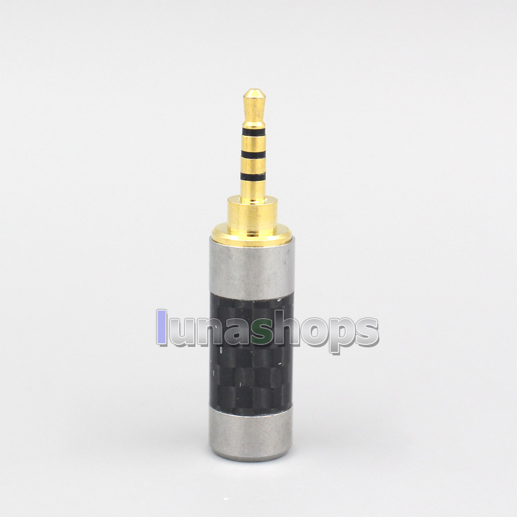Black Silver Carbon 3.5mm 2.5mm 4.4mm Balanced TRRS Plug adapter For DIY Repair Custom Earphone Headphone Cable