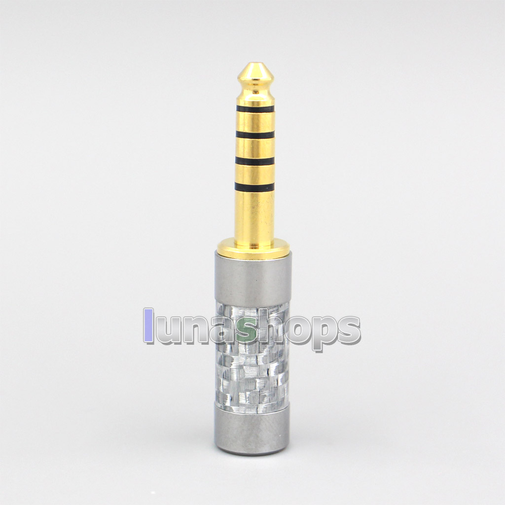 Black Silver Carbon 3.5mm 2.5mm 4.4mm Balanced TRRS Plug adapter For DIY Repair Custom Earphone Headphone Cable