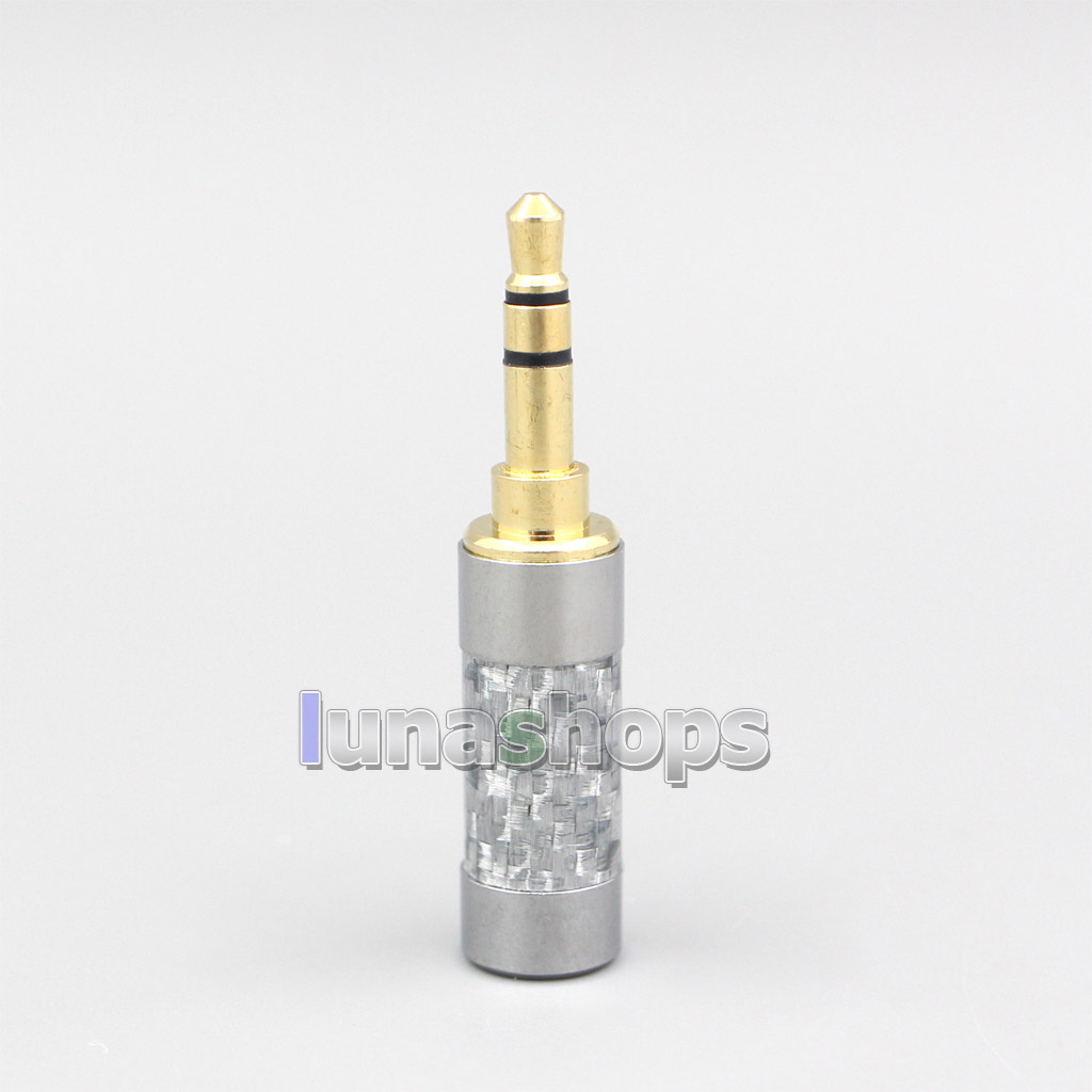 Black Silver Carbon 3.5mm 2.5mm 4.4mm Balanced TRRS Plug adapter For DIY Repair Custom Earphone Headphone Cable