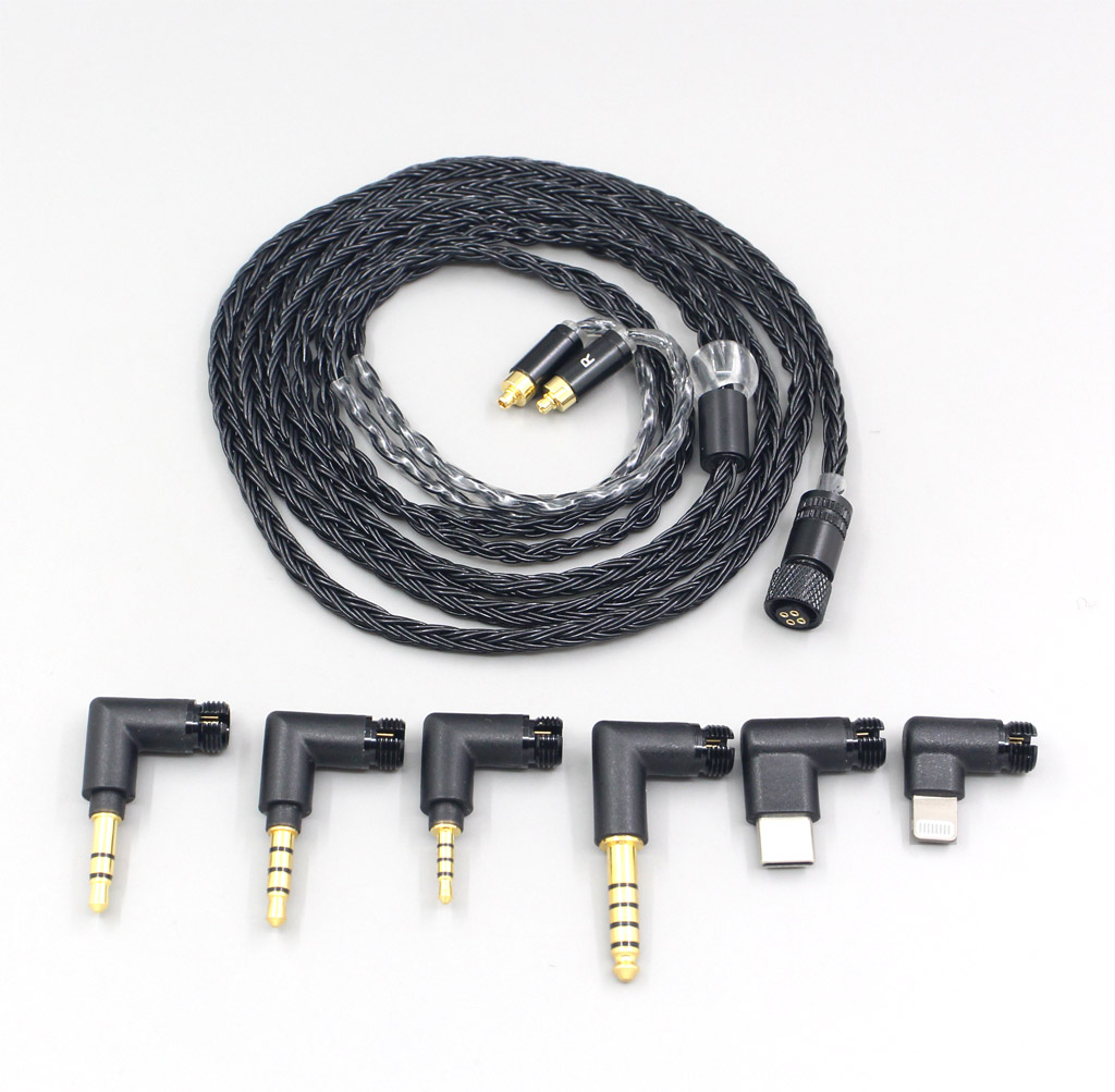 16 Core Black OCC Awesome All In 1 Plug Earphone Cable For Dunu dn-2002