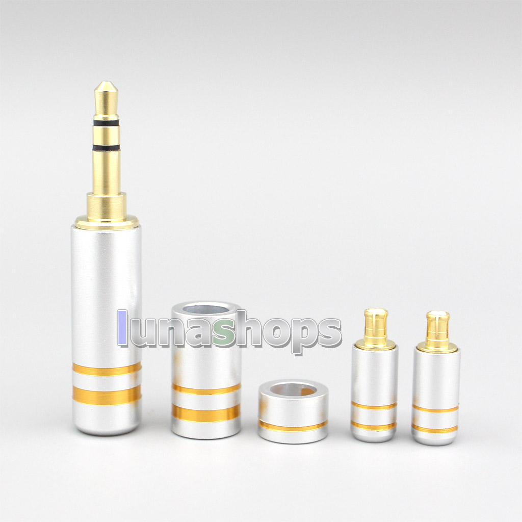 High Quality Aluminum Housing 3.5mm 2.5mm 4.4mm + Splitter + Slider + A2DC Pins Kits Male Custom DIY Adapter Plugs