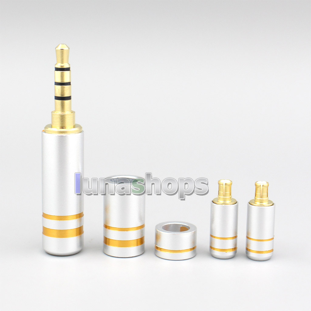 High Quality Aluminum Housing 3.5mm 2.5mm 4.4mm + Splitter + Slider + A2DC Pins Kits Male Custom DIY Adapter Plugs