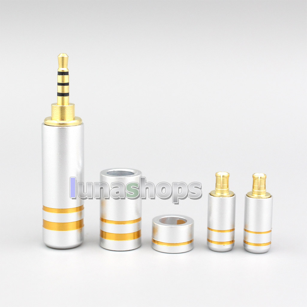 High Quality Aluminum Housing 3.5mm 2.5mm 4.4mm + Splitter + Slider + A2DC Pins Kits Male Custom DIY Adapter Plugs