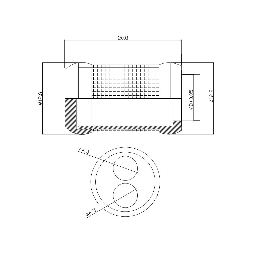 8mm Main Wire Hole Full Metal Barrel Splitter + 4.5mm Branch Hole Slider Kit For DIY Custom Headphone Earphone Cable