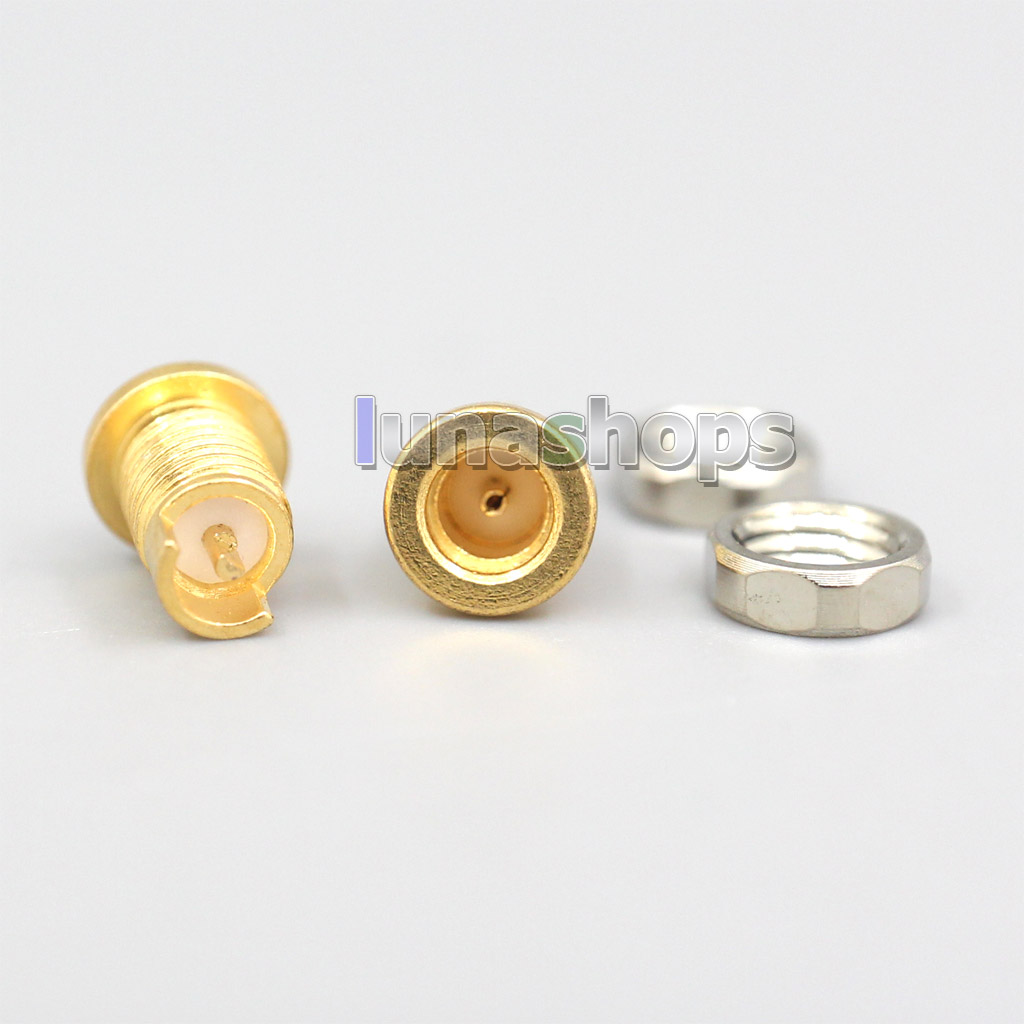 1pair Gold Plated Beryllium Copper MMCX Female Solder Wire Connector DIY Long Short Audio Plug Adapter