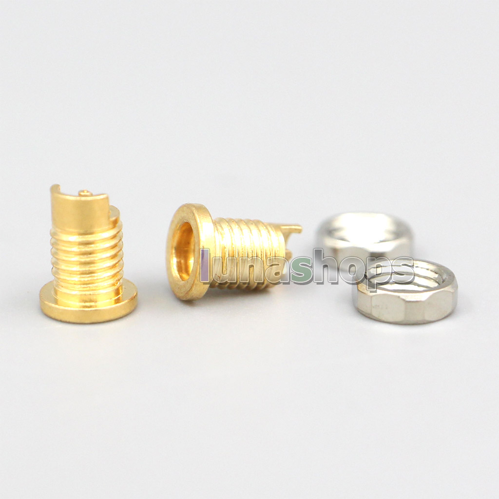 1pair Gold Plated Beryllium Copper MMCX Female Solder Wire Connector DIY Long Short Audio Plug Adapter