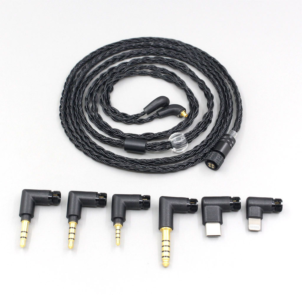 16 Core Black OCC Awesome All In 1 Plug Earphone Cable For Etymotic ER4 XR SR ER4SR ER4XR ER3sr er3se