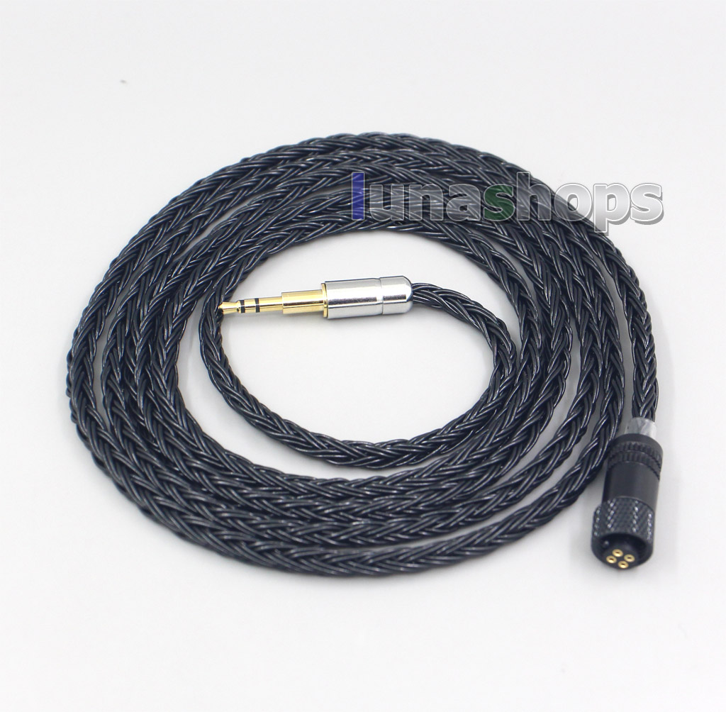 16 Core Black OCC Awesome All In 1 Plug Earphone Cable For Creative live2 Aurvana Sennheiser PXC480 PXC550 mm450