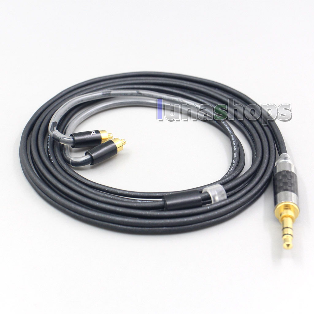 2.5mm 4.4mm XLR 3.5mm Black 99% Pure PCOCC Earphone Cable For Dunu dn-2002