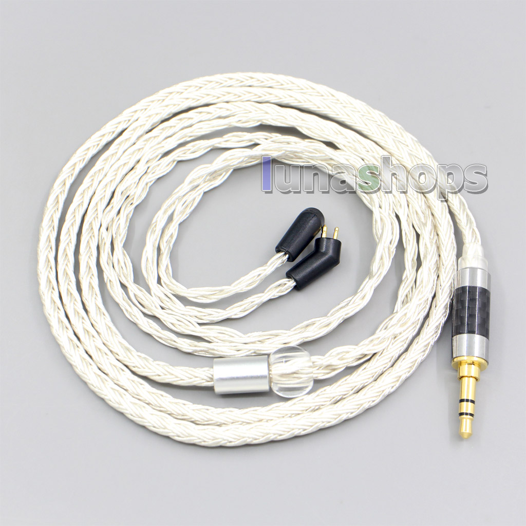 16 Core OCC Silver Plated Earphone Cable For Etymotic ER4B ER4PT ER4S ER6I ER4 2pin