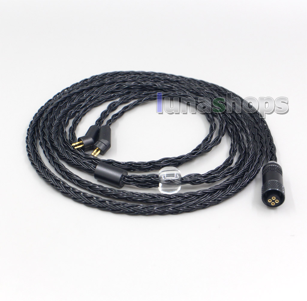 16 Core Black OCC Awesome All In 1 Plug Earphone Cable For Etymotic ER4B ER4PT ER4S ER6I ER4 2pin