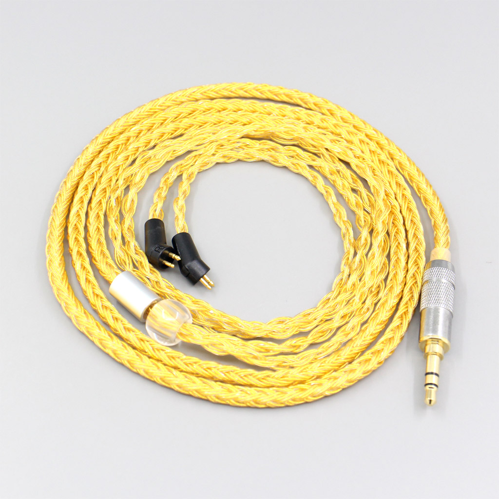 16 Core OCC Gold Plated Braided Earphone Cable For Etymotic ER4B ER4PT ER4S ER6I ER4 2pin