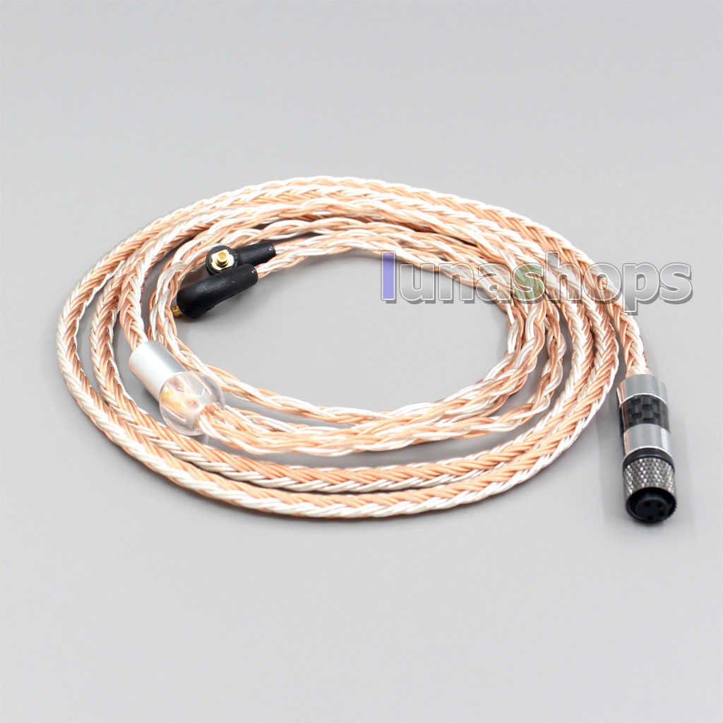 4 in 1 Plug 16 Cores OCC + Pure Silver Plated Cable for Etymotic ER4 XR SR ER4SR ER4XR 